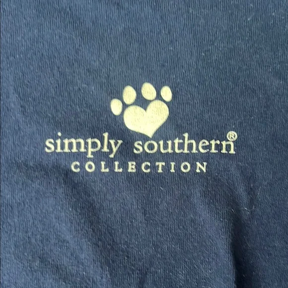 Simply Southern Navy Tee with Puppy and Hat Graphic - Picture 5 of 6